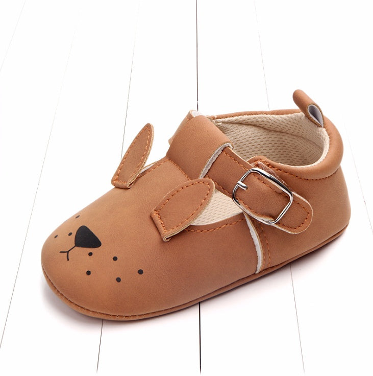 Spring and autumn cartoon animal baby shoes matte leather non-slip soft bottom baby shoes wholesale 0884