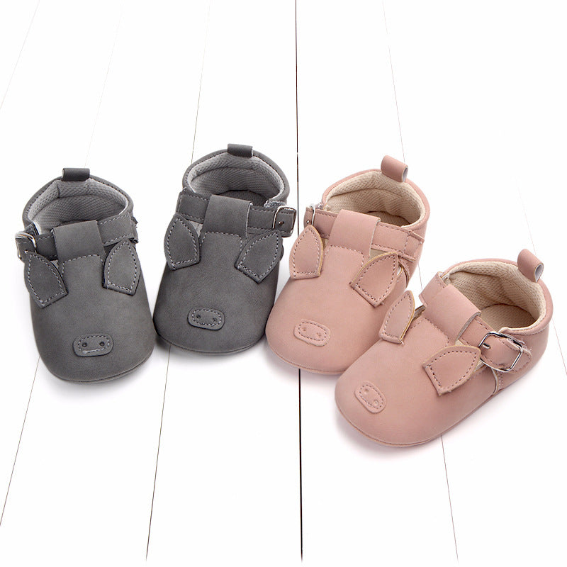 Spring and autumn cartoon animal baby shoes matte leather non-slip soft bottom baby shoes wholesale 0884