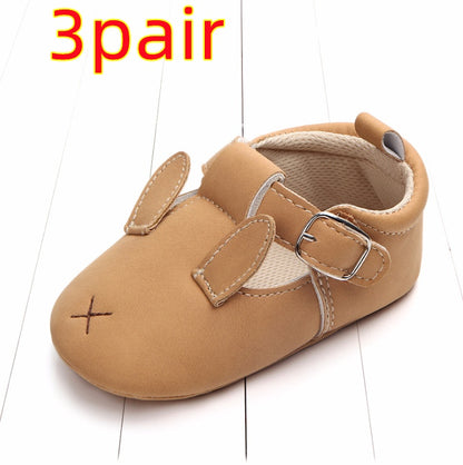 Spring and autumn cartoon animal baby shoes matte leather non-slip soft bottom baby shoes wholesale 0884